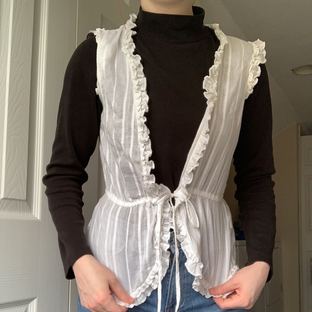 White cottage blouse